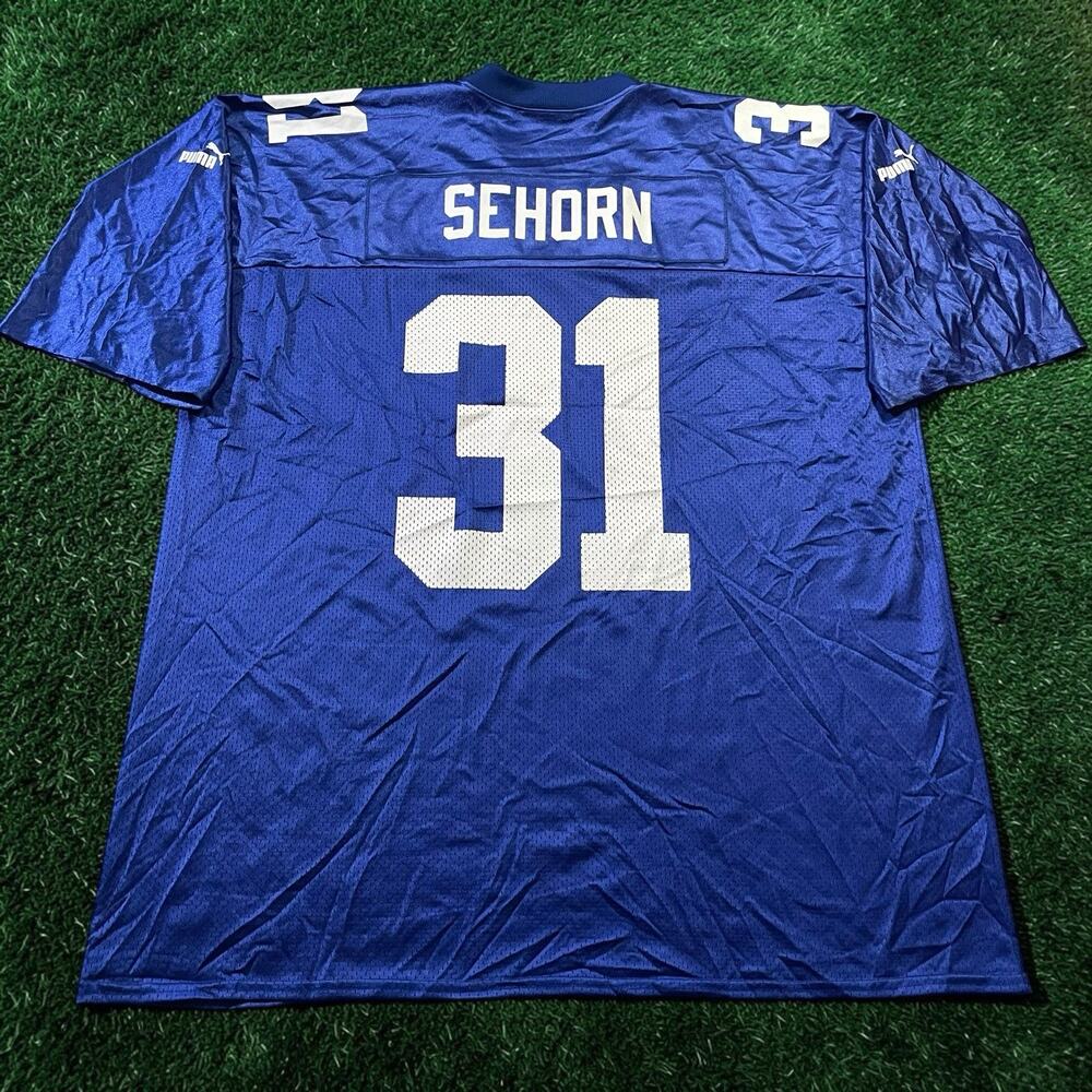 Vintage Puma New York Giants Jason Sehorn Jersey Super Bowl XXXV Blue Men's 2XL